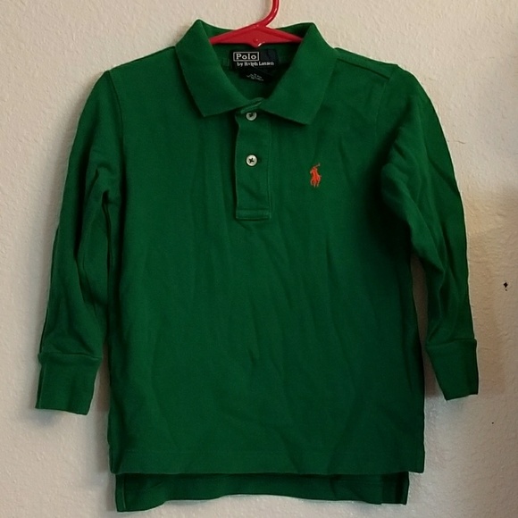 Ralph Lauren Other - Ralph Lauren Long Sleeve Polo Green Boy Size 2T